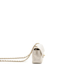CHANEL MINI RECTANGULAR FLAP BAG CAVIAR WHITE LGHW