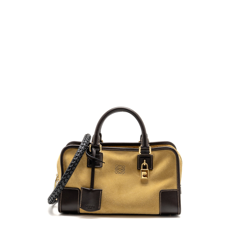 Loewe vintage Amazona 28 suede brown/dark brown GHW