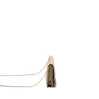 Dior Cannane Quilted Lady Dior Chain Clutch Patent Beige SHW
