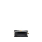 CHANEL GOLD CRUSH MINI FLAP BAG CALFSKIN BLACK GHW (MICROCHIP)