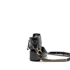 CHANEL NEW MEDIUM GABRIELLE HOBO BAG WITH TOP HANDLE CALFSKIN BLACK MULTICOLOUR HARDWARE