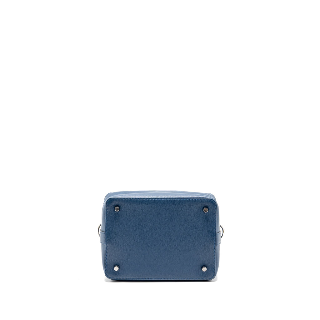 Hermes Toolbox 20 Evercolor Blue / Light Grey SHW