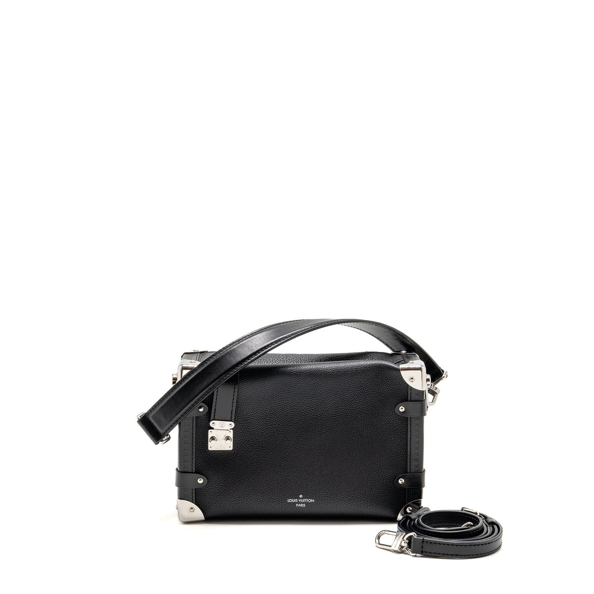 Louis Vuitton side trunk MM calfskin black SHW