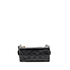 CHANEL MINI 25 BAG AGED CALFSKIN BLACK MULTICOLOUR HARDWARE (MICROCHIP)