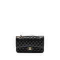 CHANEL MEDIUM CLASSIC DOUBLE FLAP BAG CAVIAR BLACK GHW