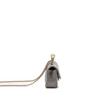 Chanel 22B Metal Top Handle Mini Rectangular Flap Bag Lambskin Grey GHW (Microchip)