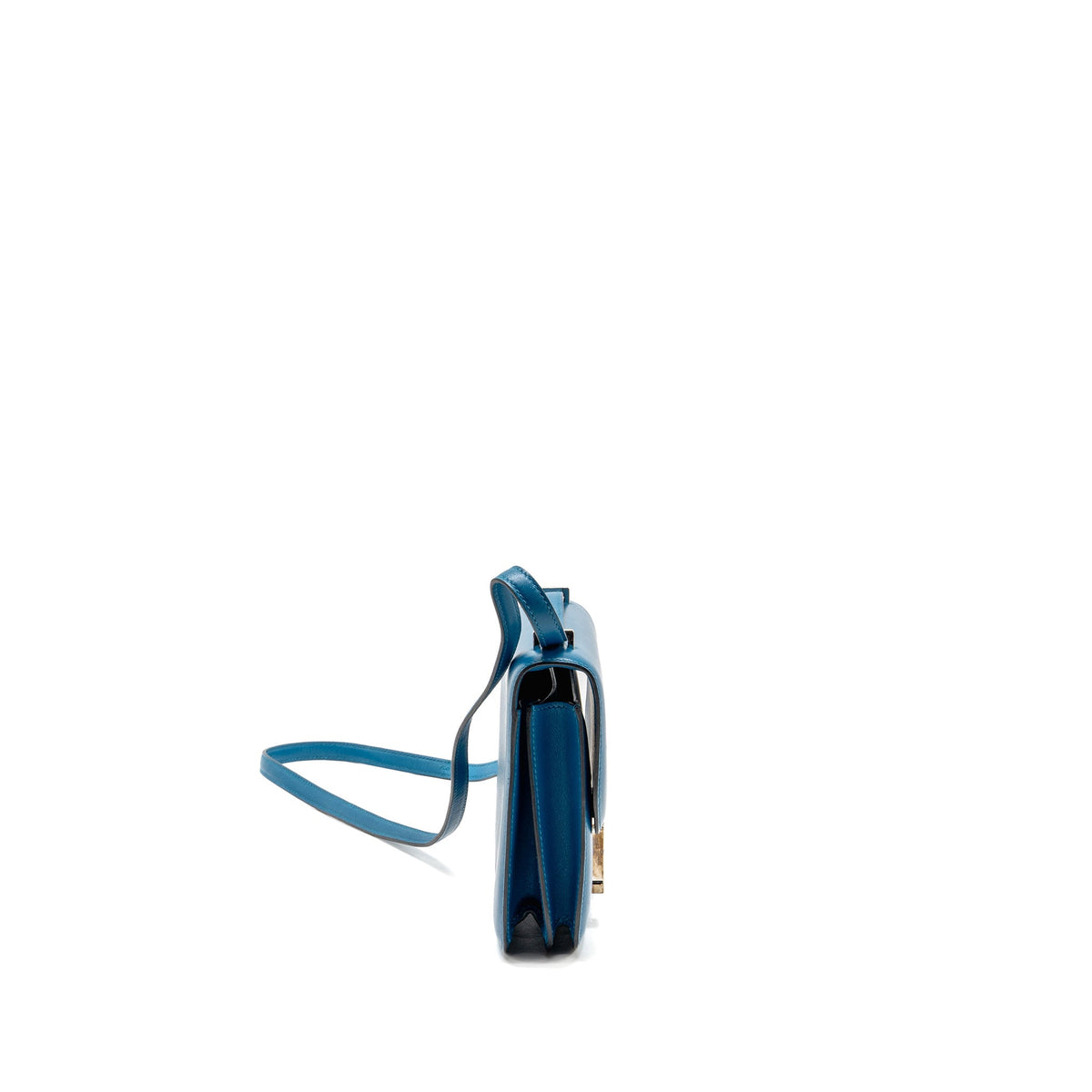 Hermes Mini Constance Tadelakt leather Blue Izmir SHW