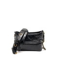 CHANEL NEW MEDIUM GABRIELLE HOBO BAG WITH TOP HANDLE CALFSKIN BLACK MULTICOLOUR HARDWARE