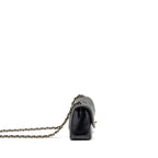 CHANEL MINI RECTANGULAR FLAP BAG CHEVRON LAMBSKIN BLACK LGHW