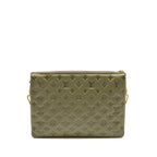 LOUIS VUITTON COUSSIN MM MONOGRAM-EMBOSSED PUFFY LAMBSKIN KHAKI GHW