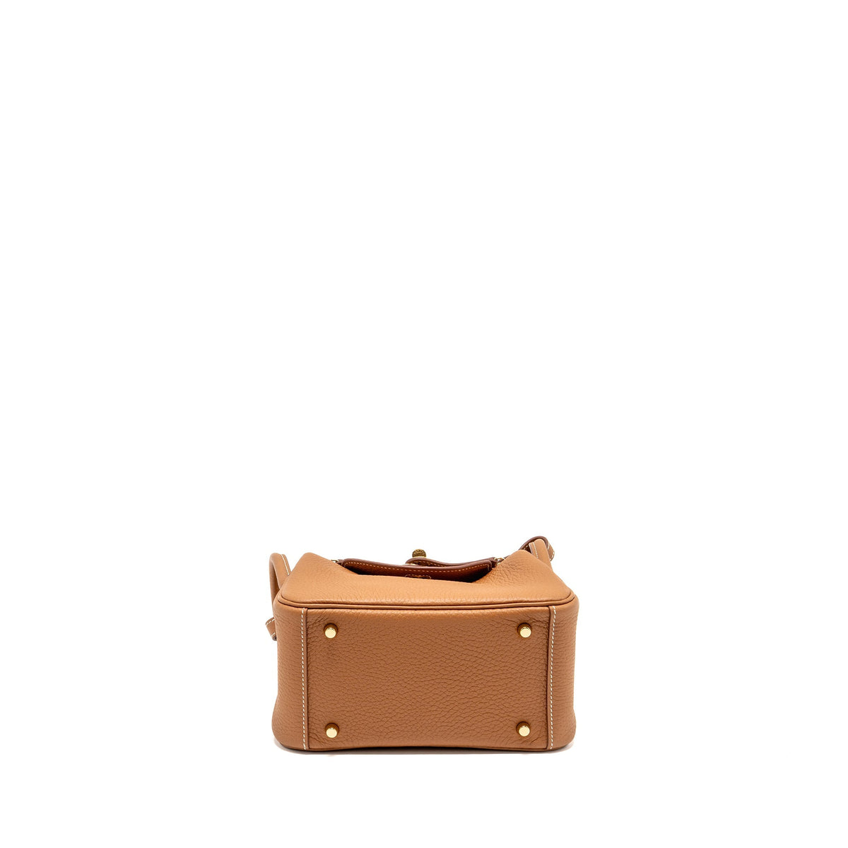 Hermes Mini Lindy Clemence Gold GHW