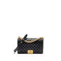 CHANEL MEDIUM BOY BAG LAMBSKIN BLACK GHW