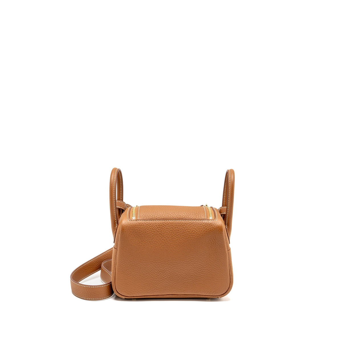 Hermes Mini Lindy Clemence Gold GHW