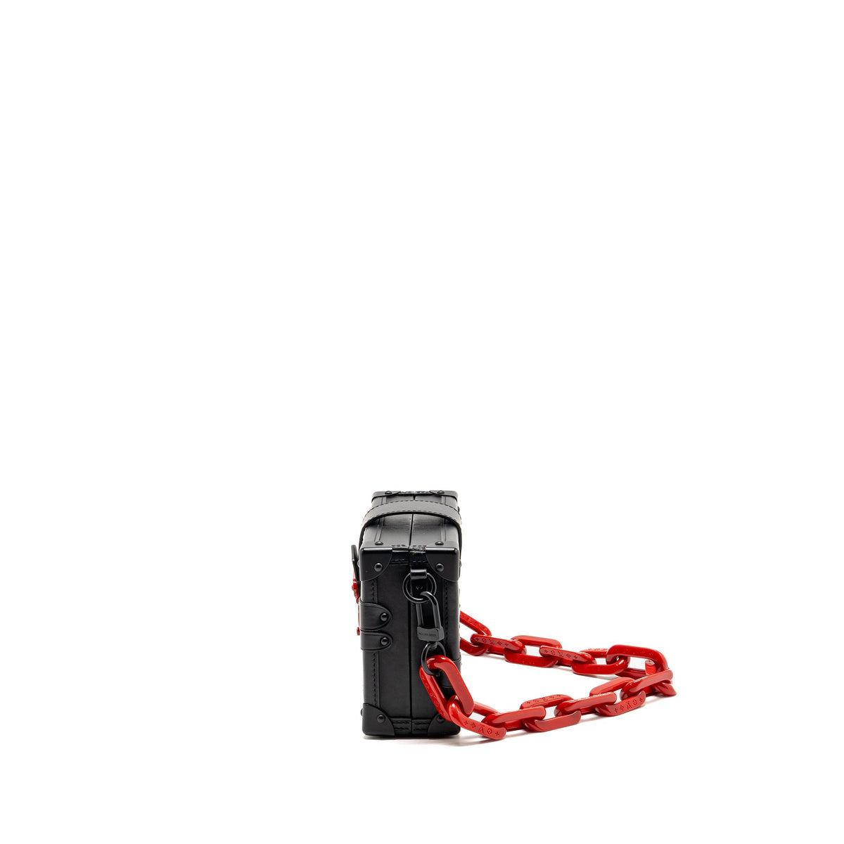 Louis Vuitton Petite Malle Monogram Embossed Leather Black/Red Multicolour Hardware