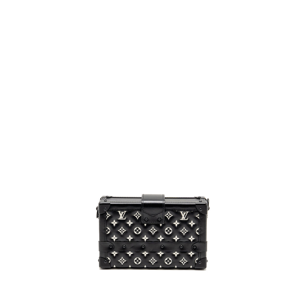 Louis Vuitton Petite Malle Monogram Embossed Leather Black/Red Multicolour Hardware