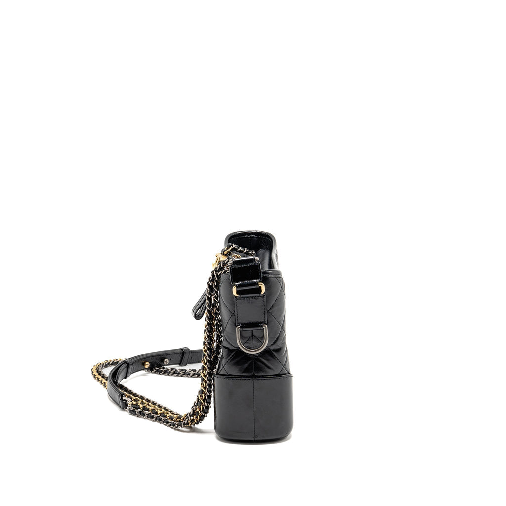 CHANEL NEW MEDIUM GABRIELLE HOBO BAG CALFSKIN BLACK MULTICOLOUR HARDWARE