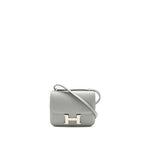 Hermes Mini Constance Epsom Gris Mouette SHW