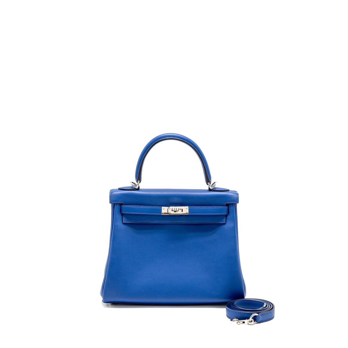 Hermes Kelly 25 Swift Blue Royal SHW
