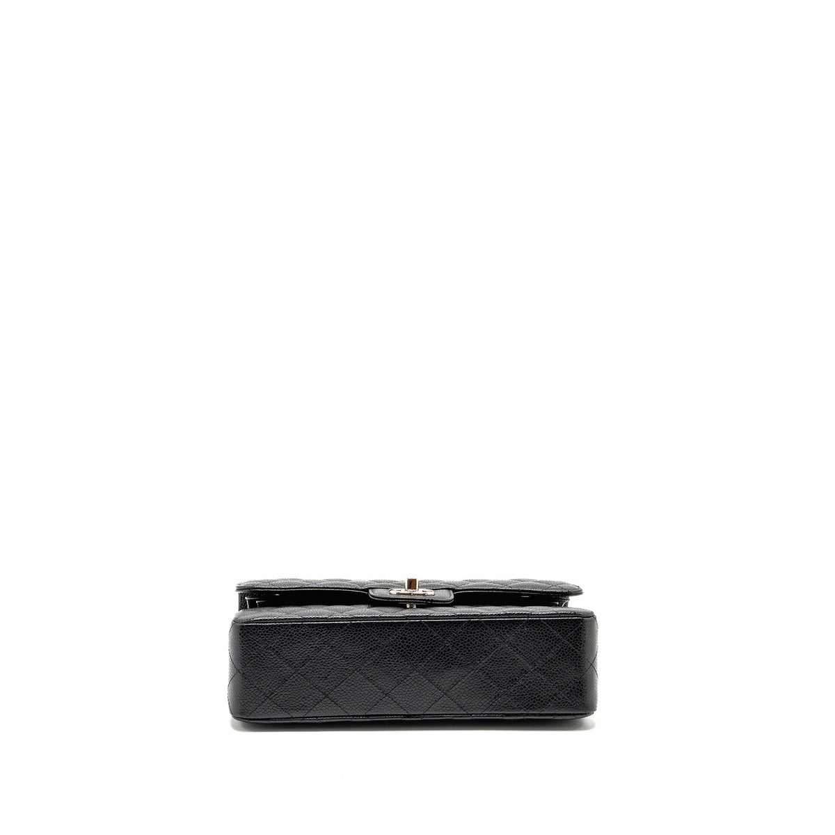 CHANEL SMALL CLASSIC DOUBLE FLAP BAG CAVIAR BLACK SHW