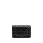 CHANEL SMALL CLASSIC DOUBLE FLAP BAG CAVIAR BLACK SHW