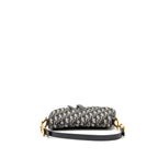 DIOR MEDIUM SADDLE BAG BLUE OBLIQUE CANVAS GHW