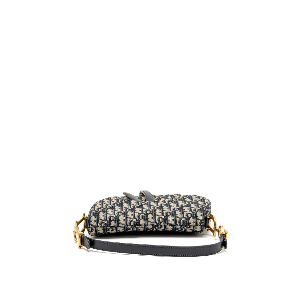 DIOR MEDIUM SADDLE BAG BLUE OBLIQUE CANVAS GHW