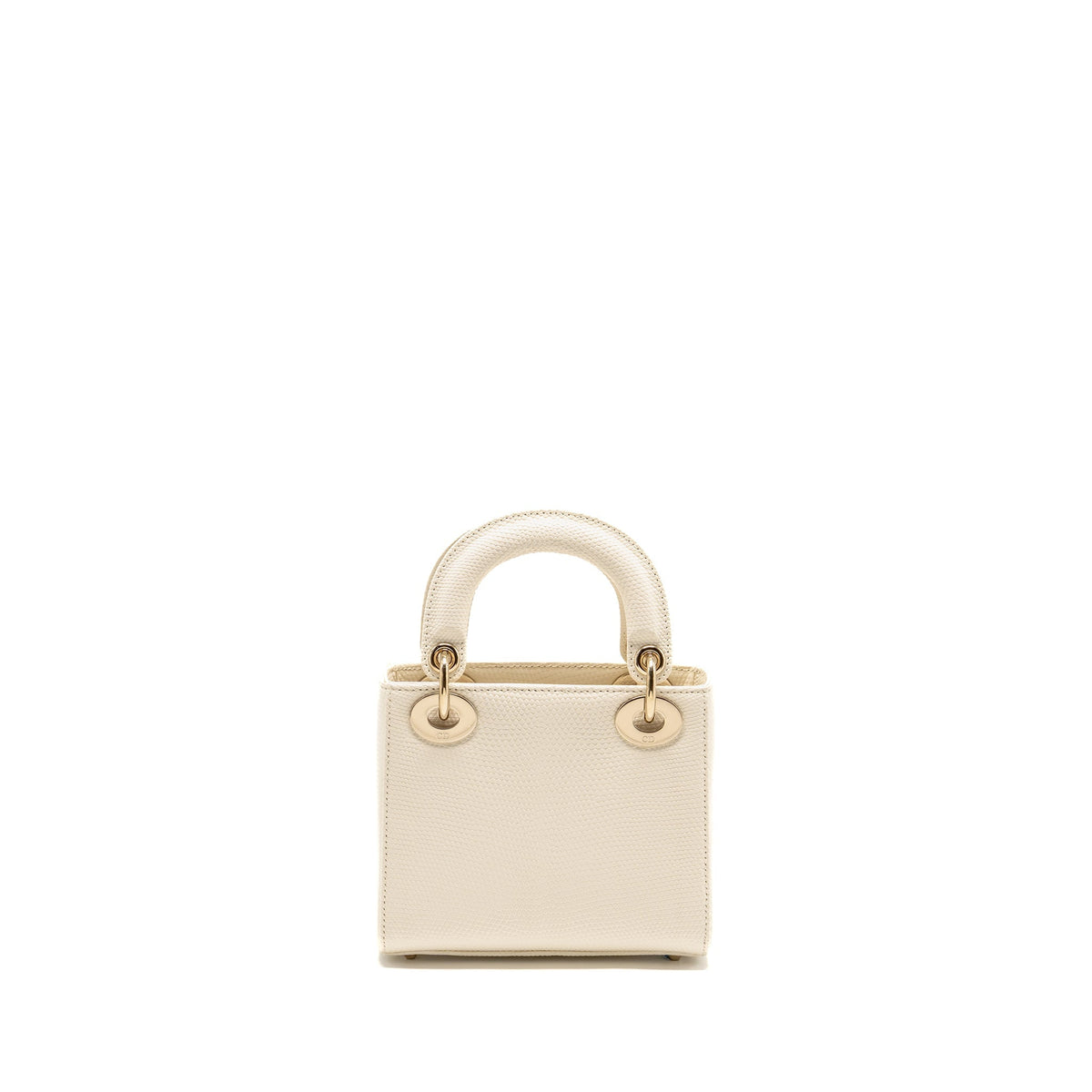 DIOR MINI LADY DIOR LIZARD WHITE LGHW