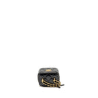 Chanel detail cc logo mini vanity case with chain lambskin black GHW (microchip)