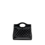 CHANEL MINI 31 BAG SHINY CALFSKIN BLACK LGHW (MICROCHIP)