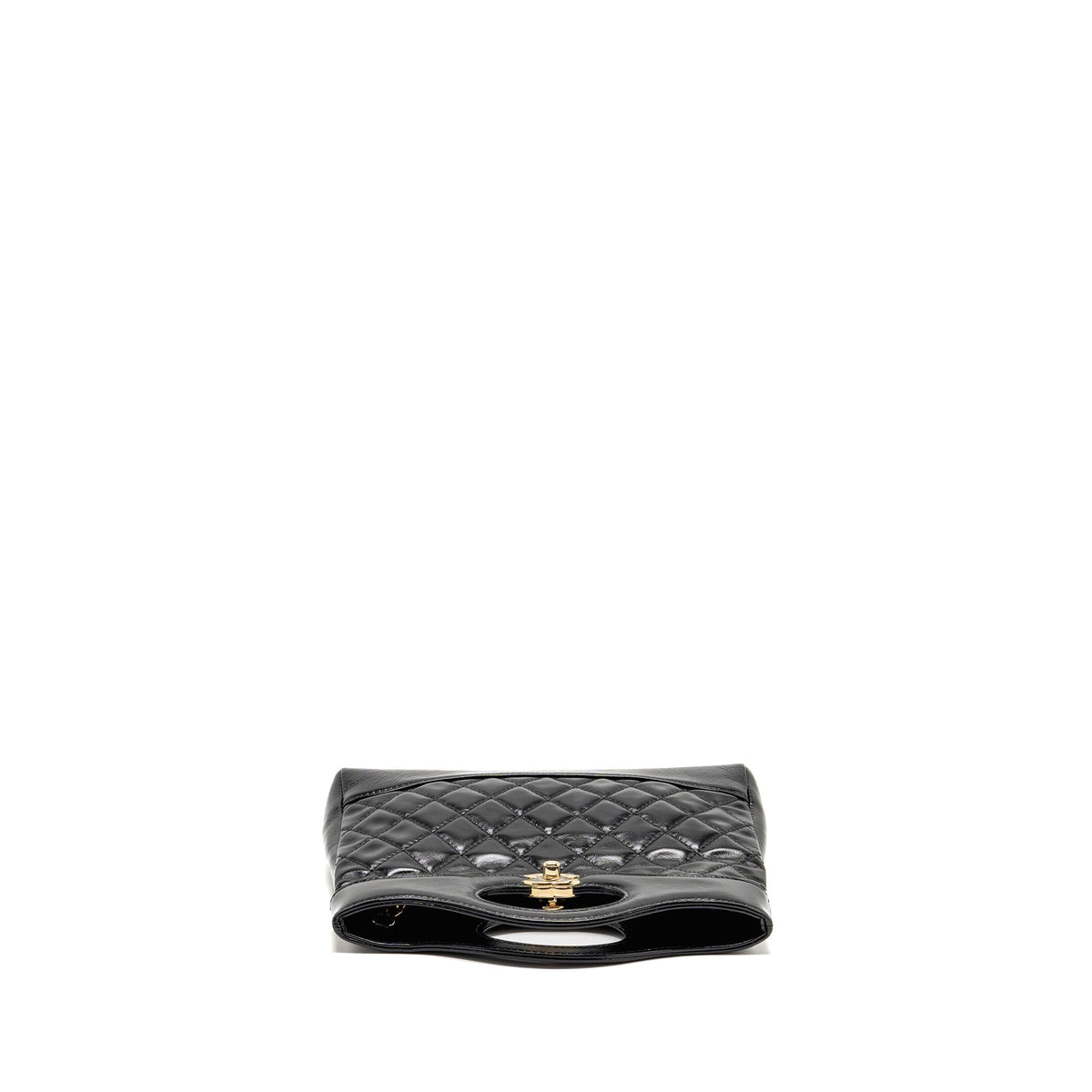 CHANEL MINI 31 BAG SHINY CALFSKIN BLACK LGHW (MICROCHIP)