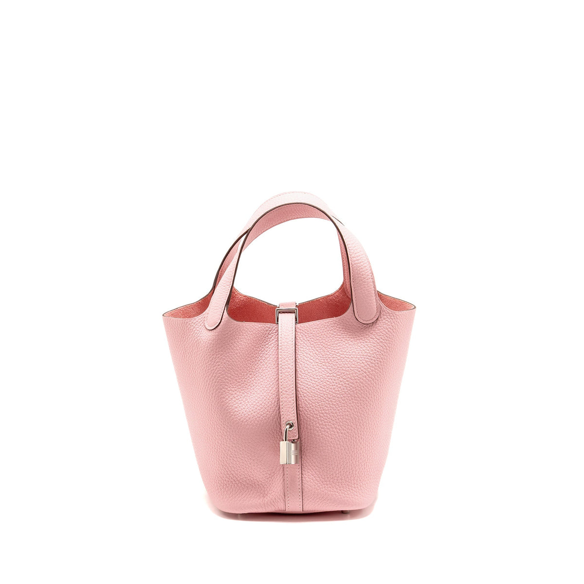 Hermes Picotin 18 Lock Bag Clemence 3Q Rose Sakura SHW