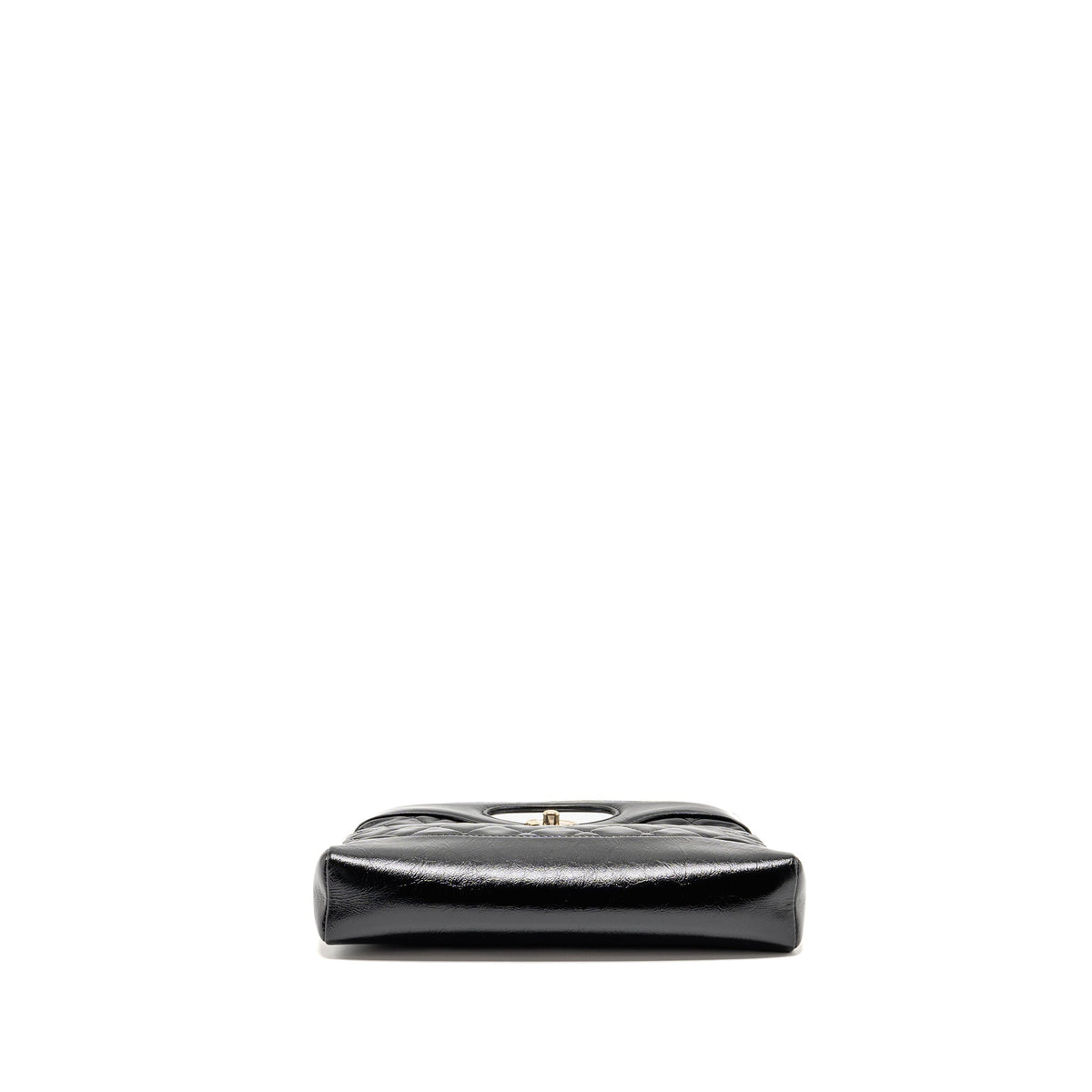 CHANEL MINI 31 BAG SHINY CALFSKIN BLACK LGHW (MICROCHIP)