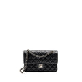 CHANEL SMALL CLASSIC DOUBLE FLAP BAG CAVIAR BLACK SHW
