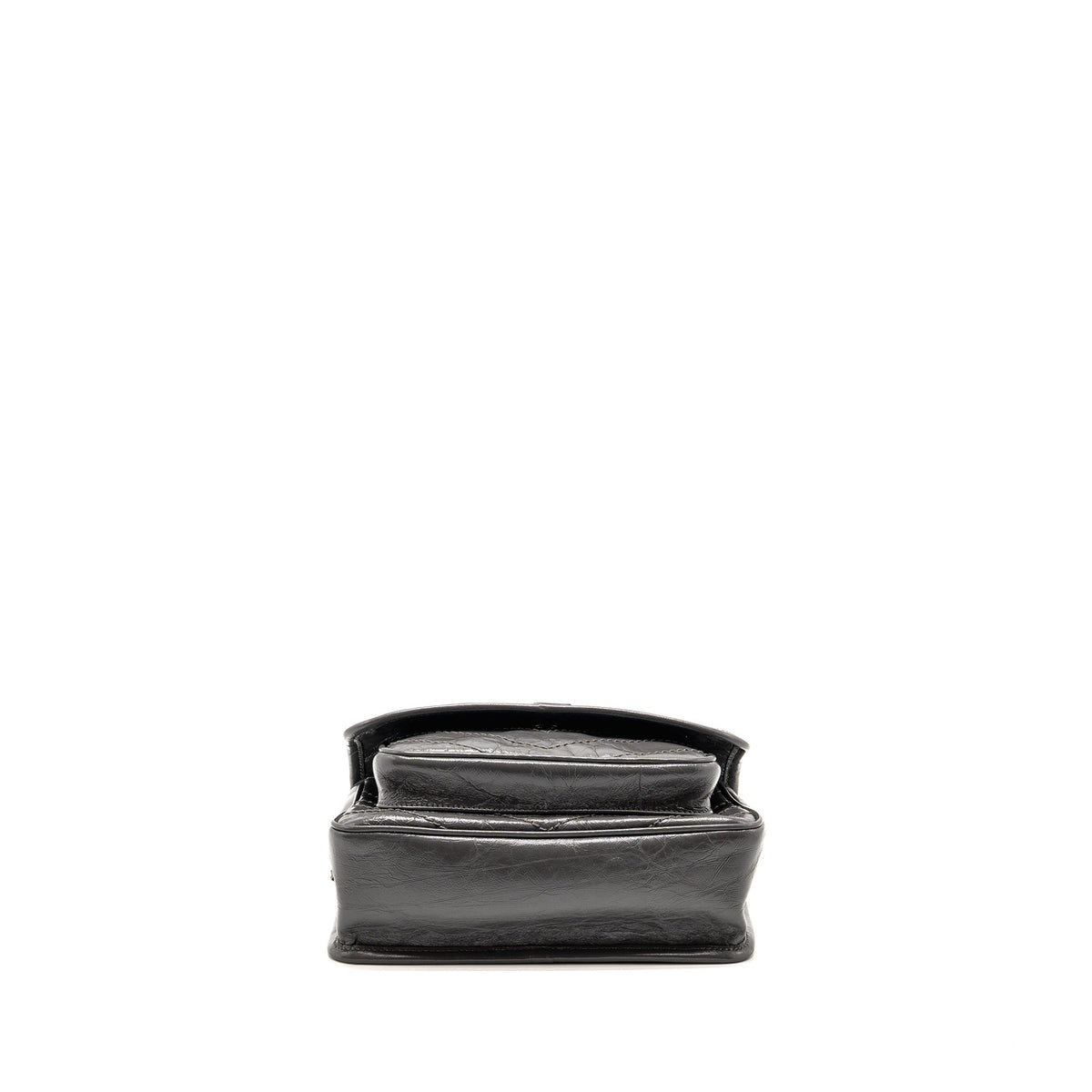 Saint Laurent/YSL Niki Baby Flap Bag Vintage Calfskin Grey Ruthenium Hardware
