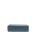 Chanel Classic maxi double flap bag lambskin blue SHW
