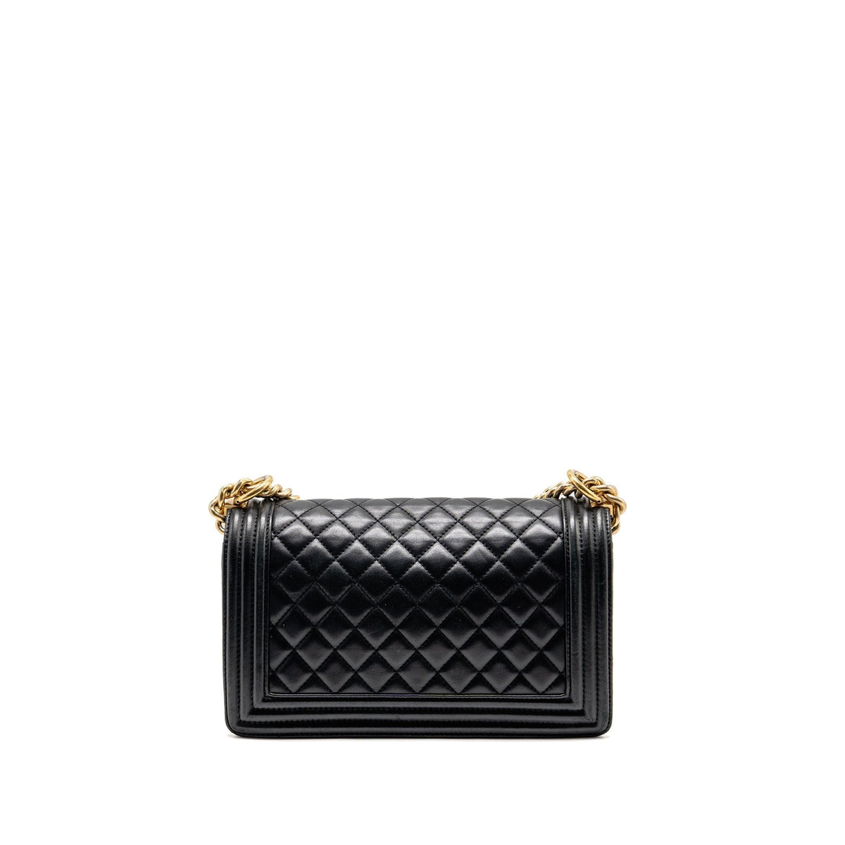 CHANEL MEDIUM BOY BAG LAMBSKIN BLACK GHW