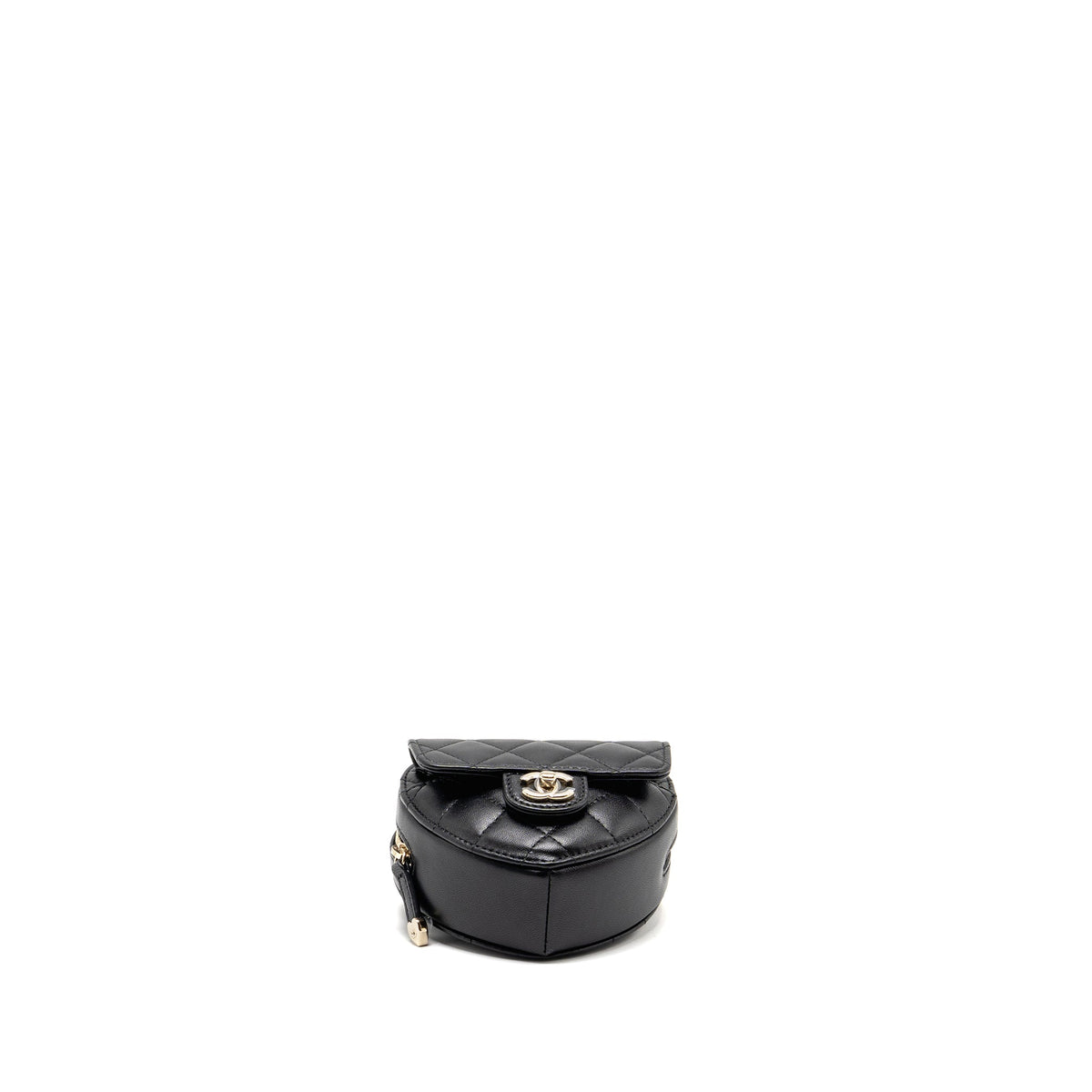 CHANEL 22S HEART BELT BAG LAMBSKIN BLACK LGHW
