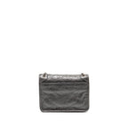 Saint Laurent/YSL Niki Baby Flap Bag Vintage Calfskin Grey Ruthenium Hardware