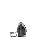 Saint Laurent/YSL Niki Baby Flap Bag Vintage Calfskin Grey Ruthenium Hardware