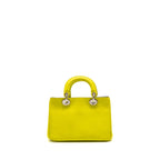 Dior mini Diorissimo bag calfskin yellow/blue SHW