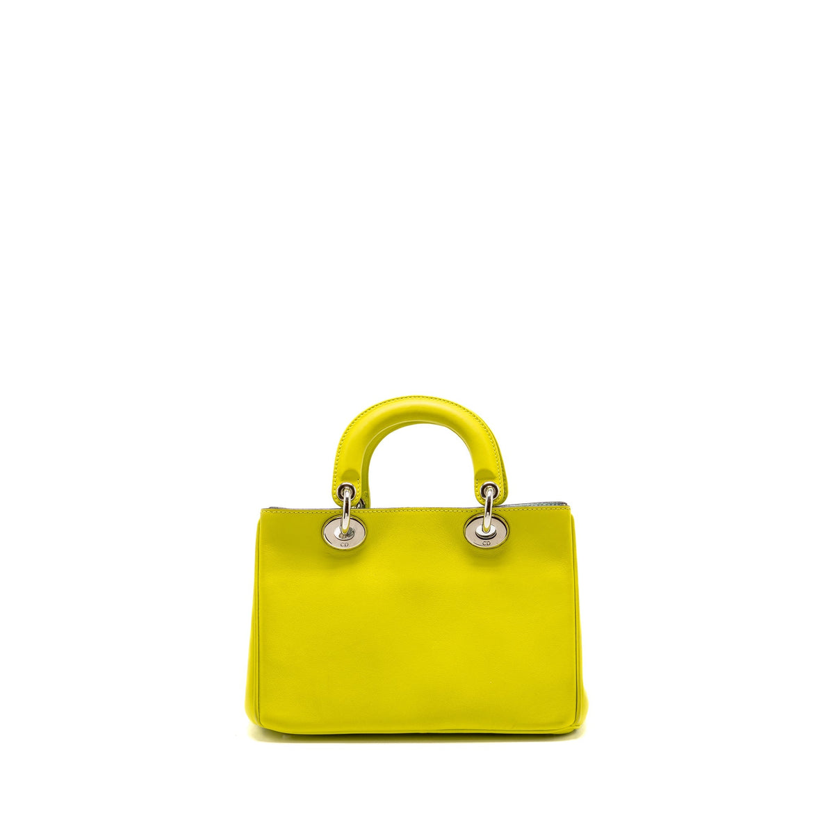 Dior mini Diorissimo bag calfskin yellow/blue SHW