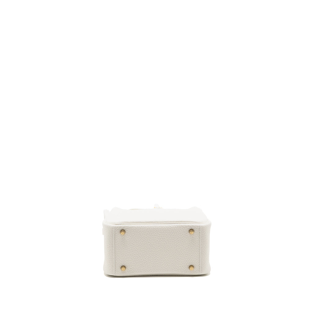 Hermes mini lindy clemence new white GHW
