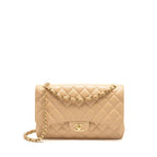 CHANEL JUMBO CLASSIC DOUBLE FLAP BAG CAVIAR BEIGE GHW (MICROCHIP)