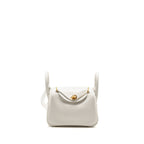 Hermes mini lindy clemence new white GHW
