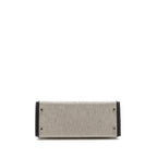 HERMES KELLY 28 SELLIER TOILE H / SWIFT ECRU - BLACK / BLACK SHW