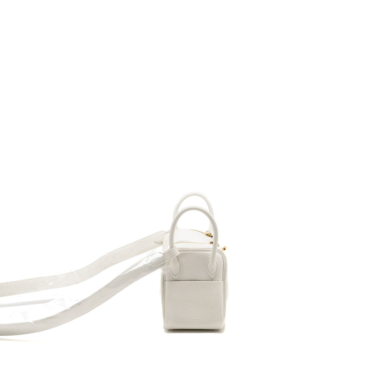 Hermes mini lindy clemence new white GHW