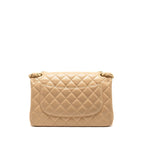 CHANEL JUMBO CLASSIC DOUBLE FLAP BAG CAVIAR BEIGE GHW (MICROCHIP)