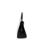 Hermes kelly 28 sellier toile H / swift ecru - black / black SHW