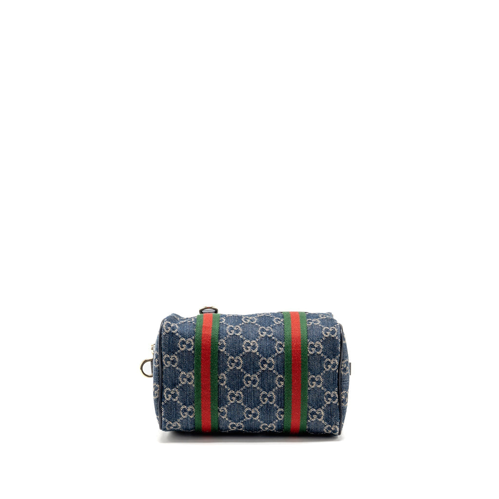 Gucci Mini GG Handbag Denim Blue/White LGHW