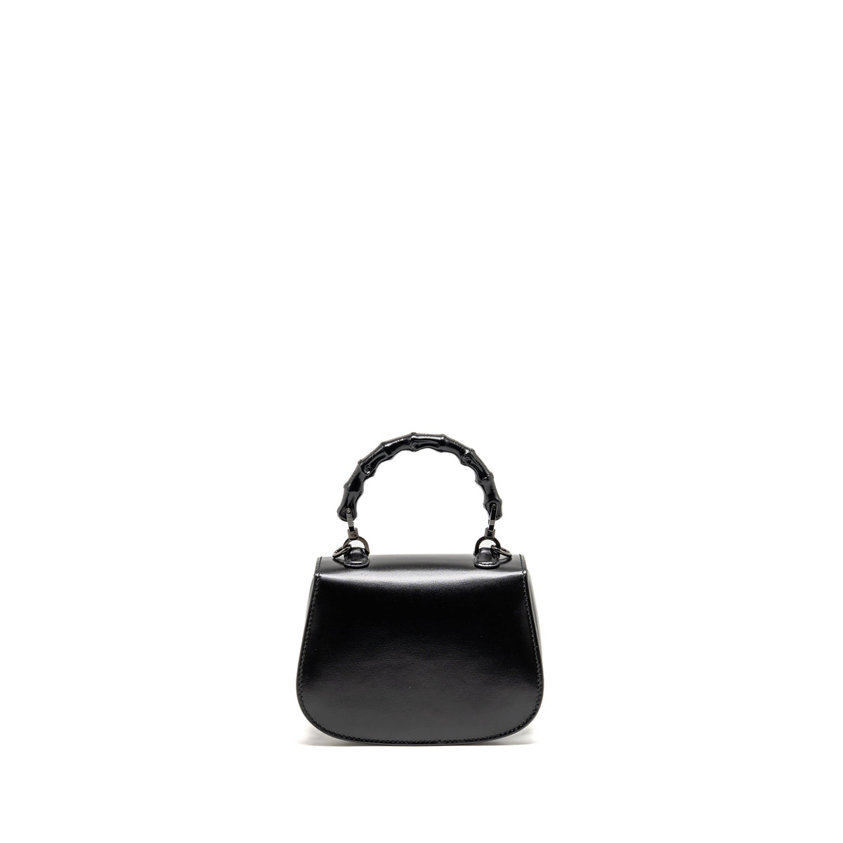Gucci bamboo 1947 mini bag leather black with black hardware
